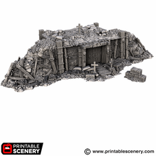 Load image into Gallery viewer, Wooden Dugout - Trench Tombs - Darkness &amp; Desolation - Printable Scenery - SystemHEX Terrain D&amp;D DnD