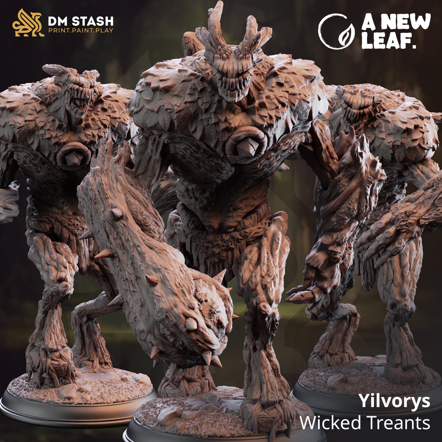 Yilvorys Wicked Treants - A New Leaf - DM Stash - Wargaming D&D DnD, 28mm, 32mm, 40mm, 54mm, 75mm, 100mm