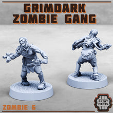 Load image into Gallery viewer, Grimdark Zombie Gang - Print Minis - Terrain Wargaming D&amp;D DnD 28mm 32mm 40mm 54mm