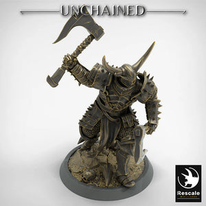 Olaf's Light Soldier with Dual Axes - Attack - Unchained - Rescale Miniatures - Wargaming D&D DnD