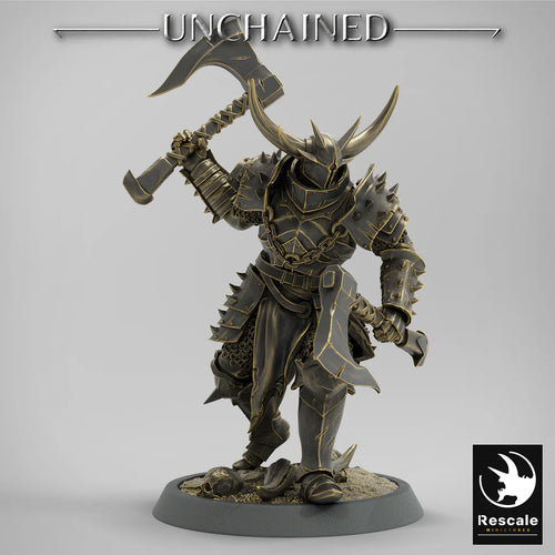 Olaf's Light Soldier with Dual Axes - Attack - Unchained - Rescale Miniatures - Wargaming D&D DnD