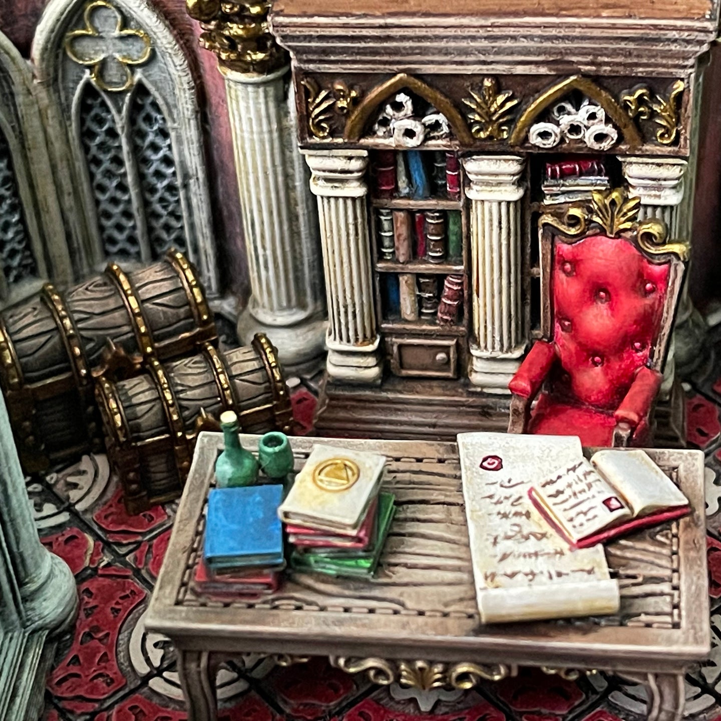 Study Furniture - Trifolium Estate - Antigone Miniatures - Wargaming D&D DnD, 28mm, 32mm, 40mm, 54mm, 75mm