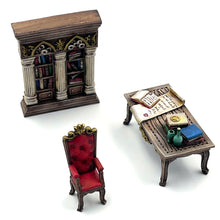 Load image into Gallery viewer, Study Furniture - Trifolium Estate - Antigone Miniatures - Wargaming D&amp;D DnD, 28mm, 32mm, 40mm, 54mm, 75mm