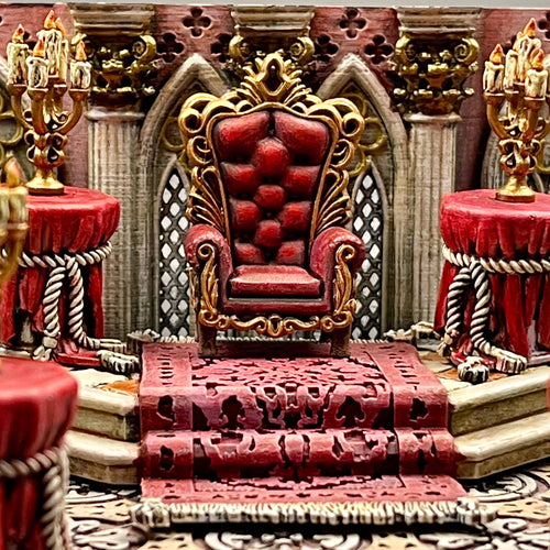 Throne Room Furniture - Trifolium Estate - Antigone Miniatures - Wargaming D&D DnD, 28mm, 32mm, 40mm, 54mm