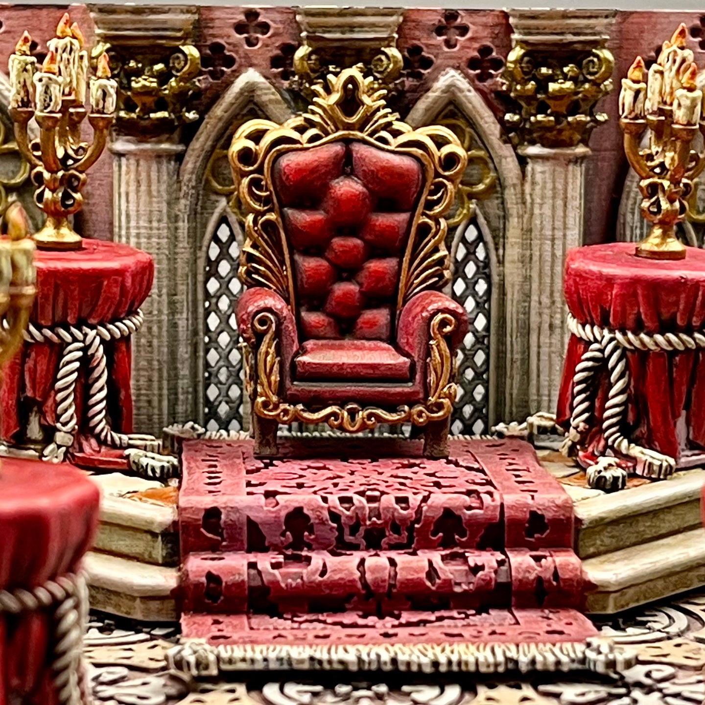 Throne Room Furniture - Trifolium Estate - Antigone Miniatures - Wargaming D&D DnD, 28mm, 32mm, 40mm, 54mm