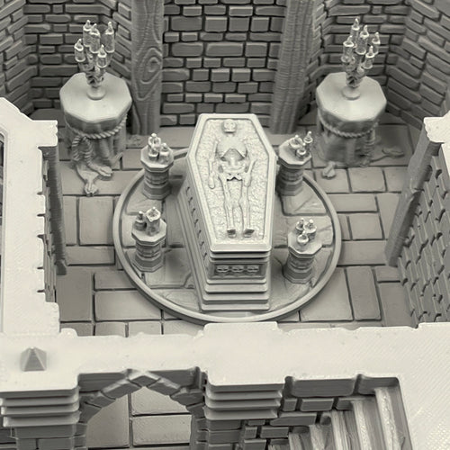 Tomb with Skeleton - Trifolium Estate - Antigone Miniatures - Wargaming D&D DnD, 28mm, 32mm, 40mm, 54mm