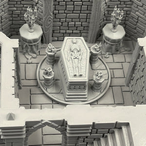 Tomb with Skeleton - Trifolium Estate - Antigone Miniatures - Wargaming D&D DnD, 28mm, 32mm, 40mm, 54mm