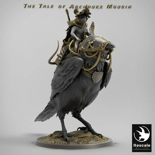 Standing Magpie - Mounted - The Tale of Archduke Mousin - Rescale Miniatures - Wargaming D&D DnD