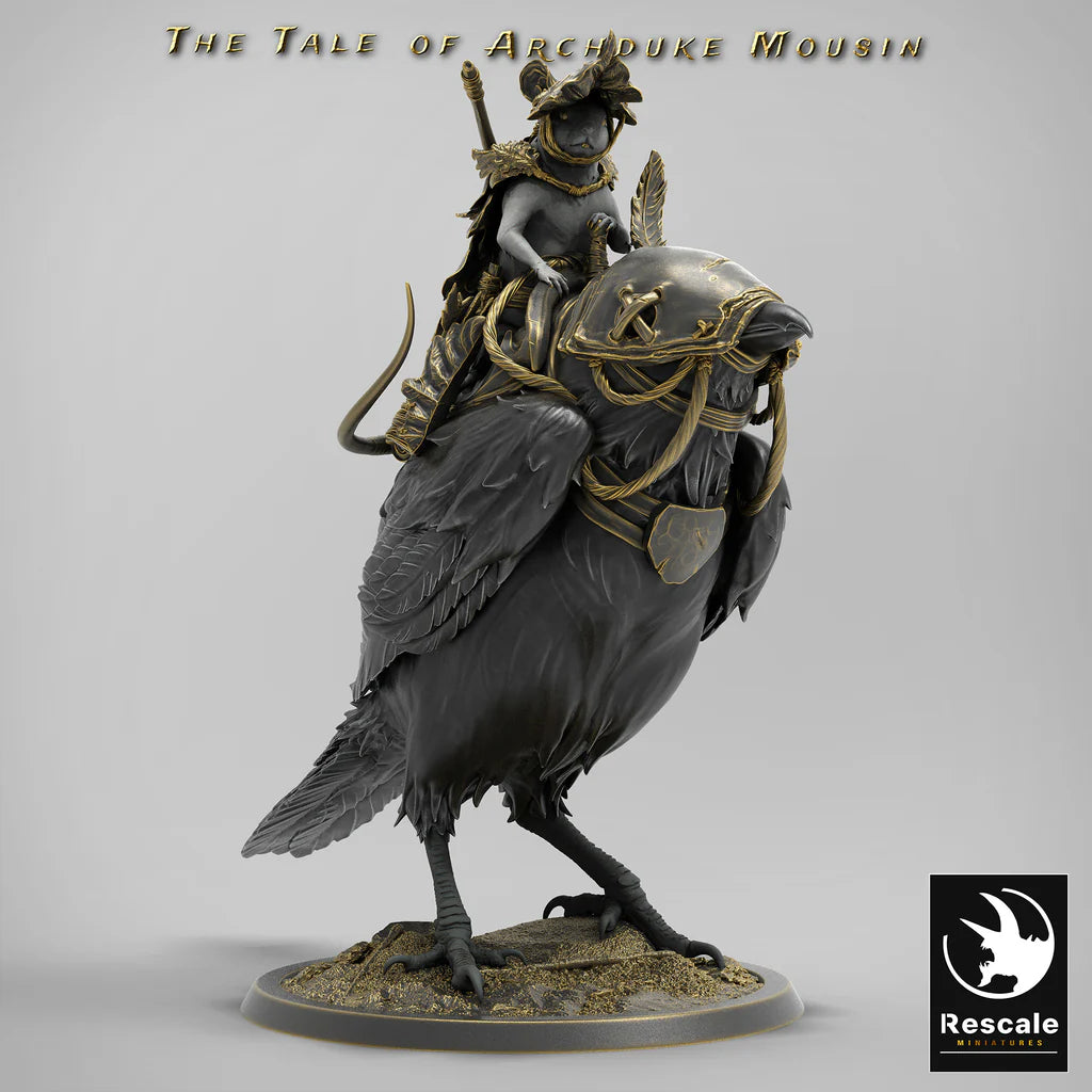 Standing Magpie - Mounted - The Tale of Archduke Mousin - Rescale Miniatures - Wargaming D&D DnD