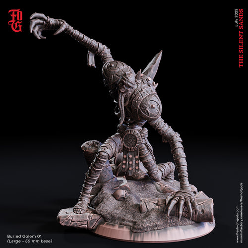 Buried Golem 1 - The Silent Sands - Flesh of Gods - Wargaming D&D DnD