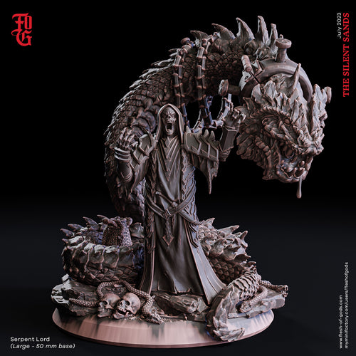 Serpent Lord, Undead Sorcerer - The Silent Sands - Flesh of Gods - Wargaming D&D DnD