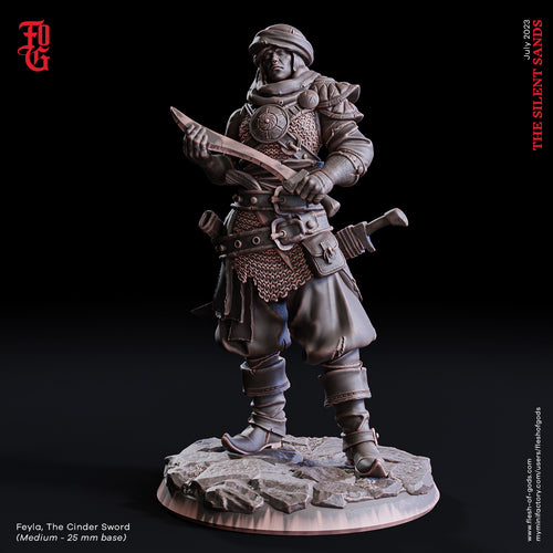 Feyla, Cinder Sword - The Silent Sands - Flesh of Gods - Wargaming D&D DnD