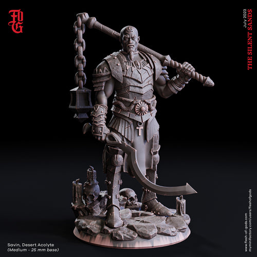 Savin, Desert Acolyte - The Silent Sands - Flesh of Gods - Wargaming D&D DnD