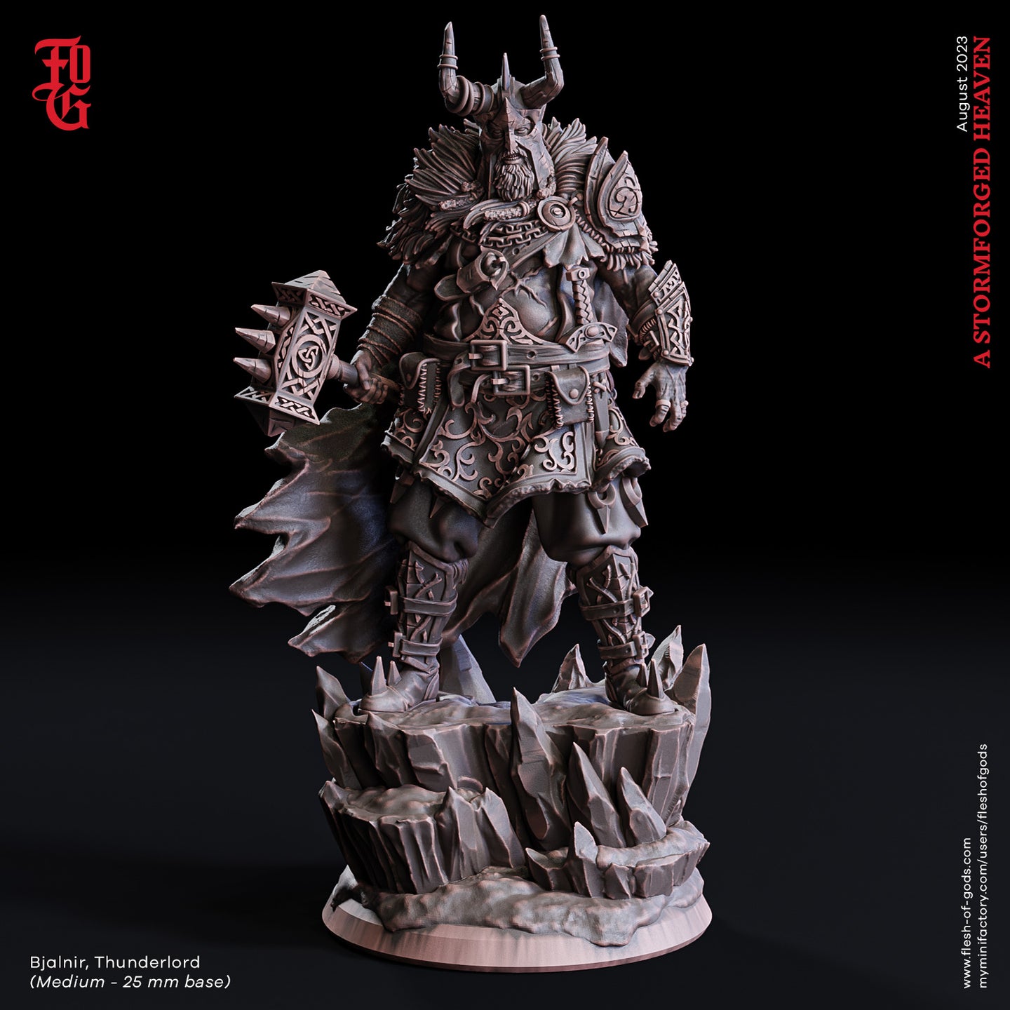 Bjalnir, Thunderlord - A Stormforged Heaven - Flesh of Gods - Wargaming D&D DnD