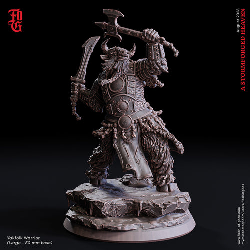 Yakfolk Warrior - A Stormforged Heaven - Flesh of Gods - Wargaming D&D DnD