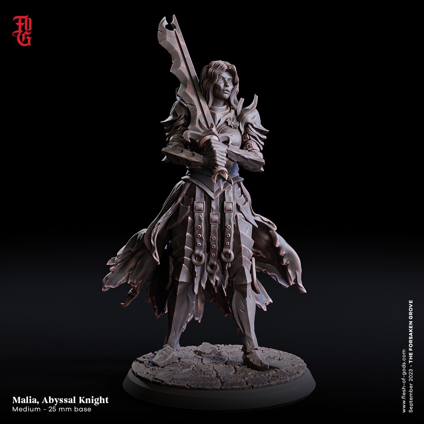 Malia, Abyssal Knight - The Forsaken Grove - Flesh of Gods - Wargaming D&D DnD
