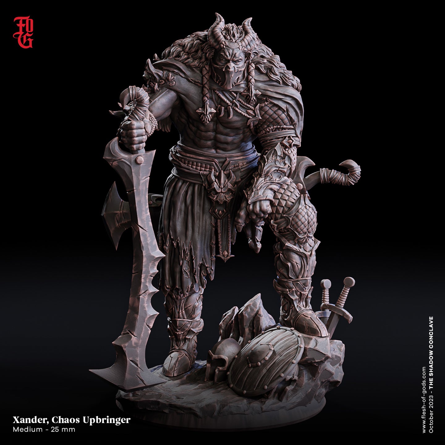 Xander, Chaos Upbringer Half-Demon Fighter - The Shadow Conclave - Flesh of the Gods - Wargaming D&D DnD