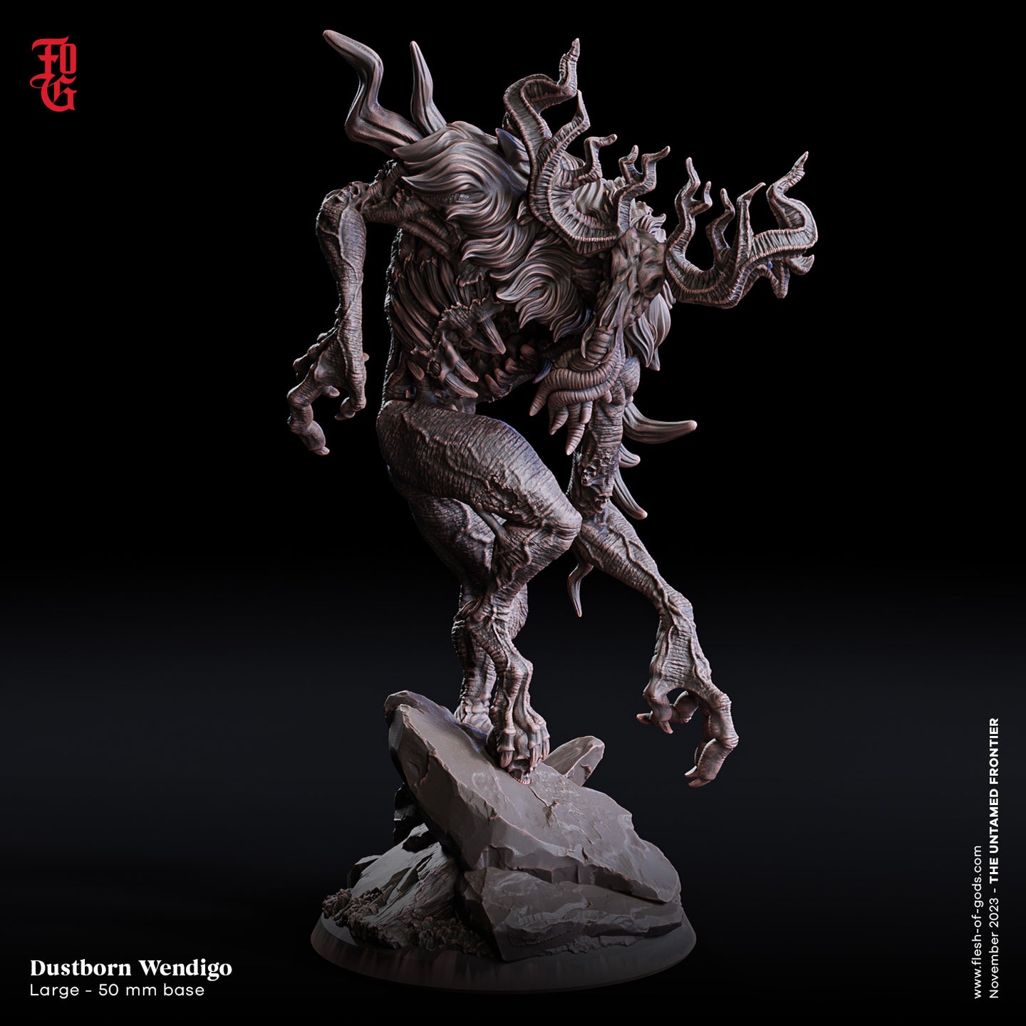 Dustborn Wendigo - The Untamed Frontier - Flesh of the Gods - Wargaming D&D DnD