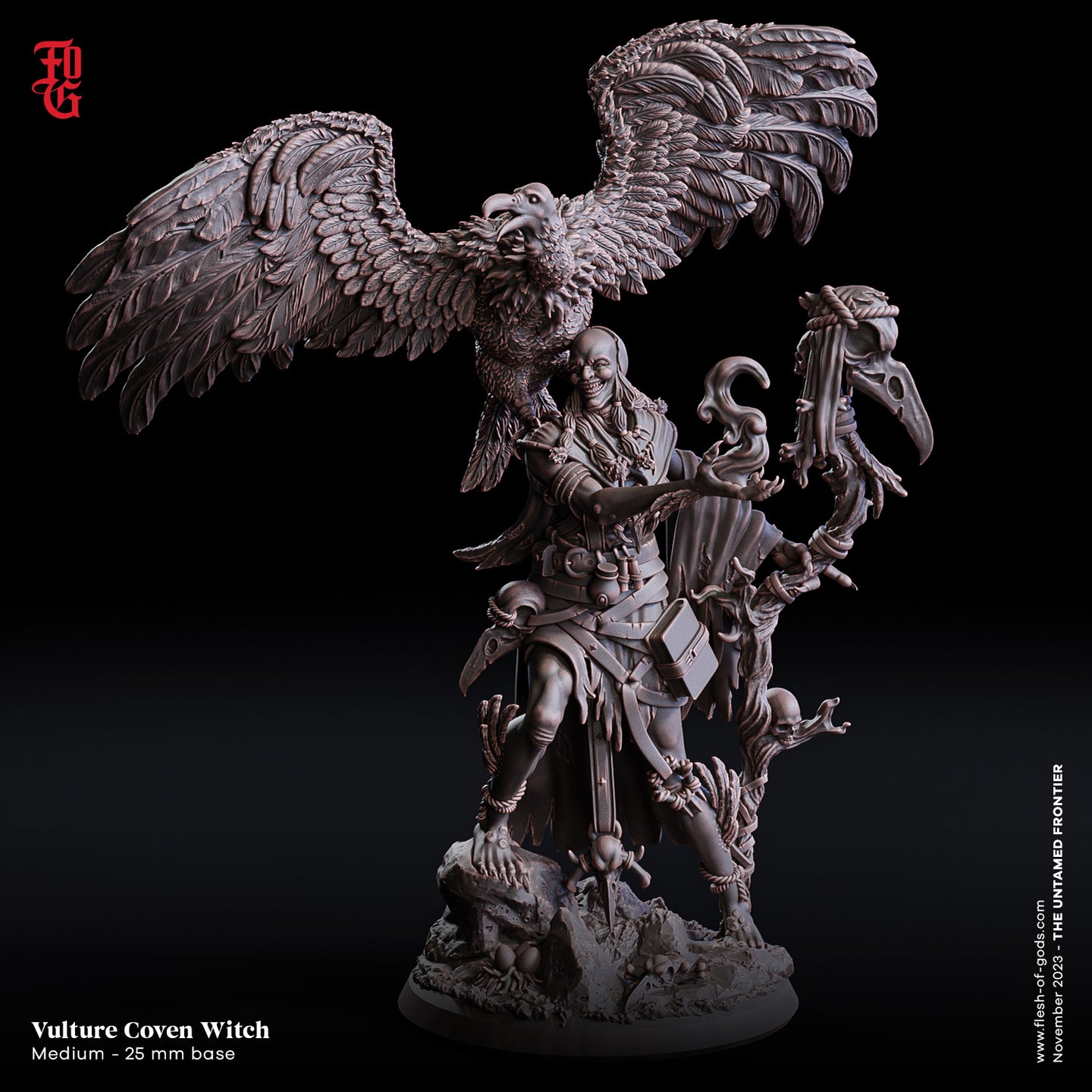 Vulture Coven Witch - The Untamed Frontier - Flesh of the Gods - Wargaming D&D DnD