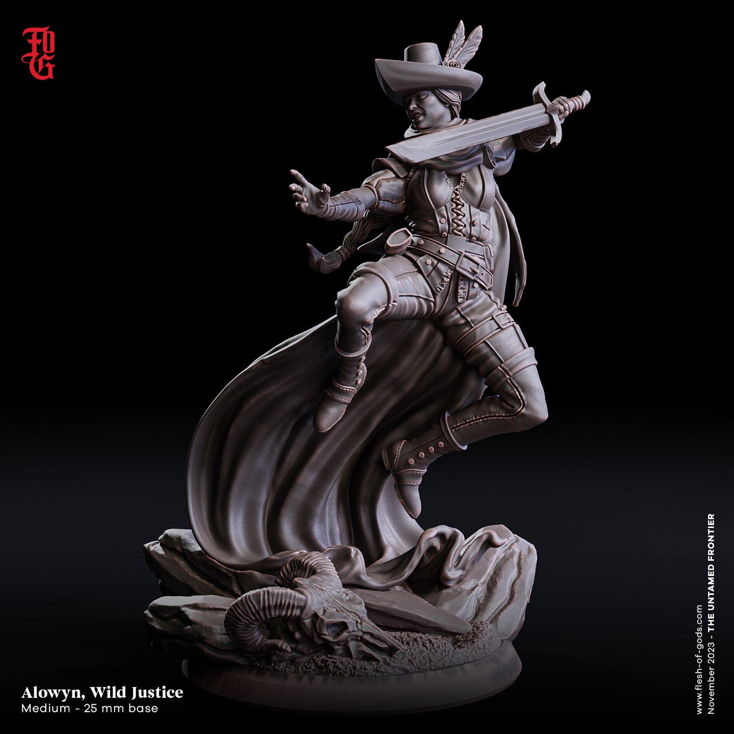 Alowyn, Wild Justice - The Untamed Frontier - Flesh of Gods - Wargaming D&D DnD
