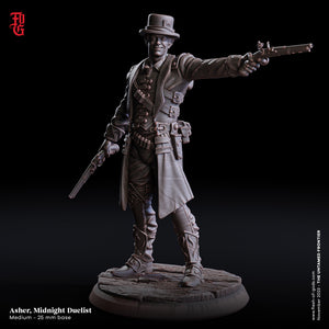 Asher, The Midnight Duelist - The Untamed Frontier - Flesh of the Gods - Wargaming D&D DnD