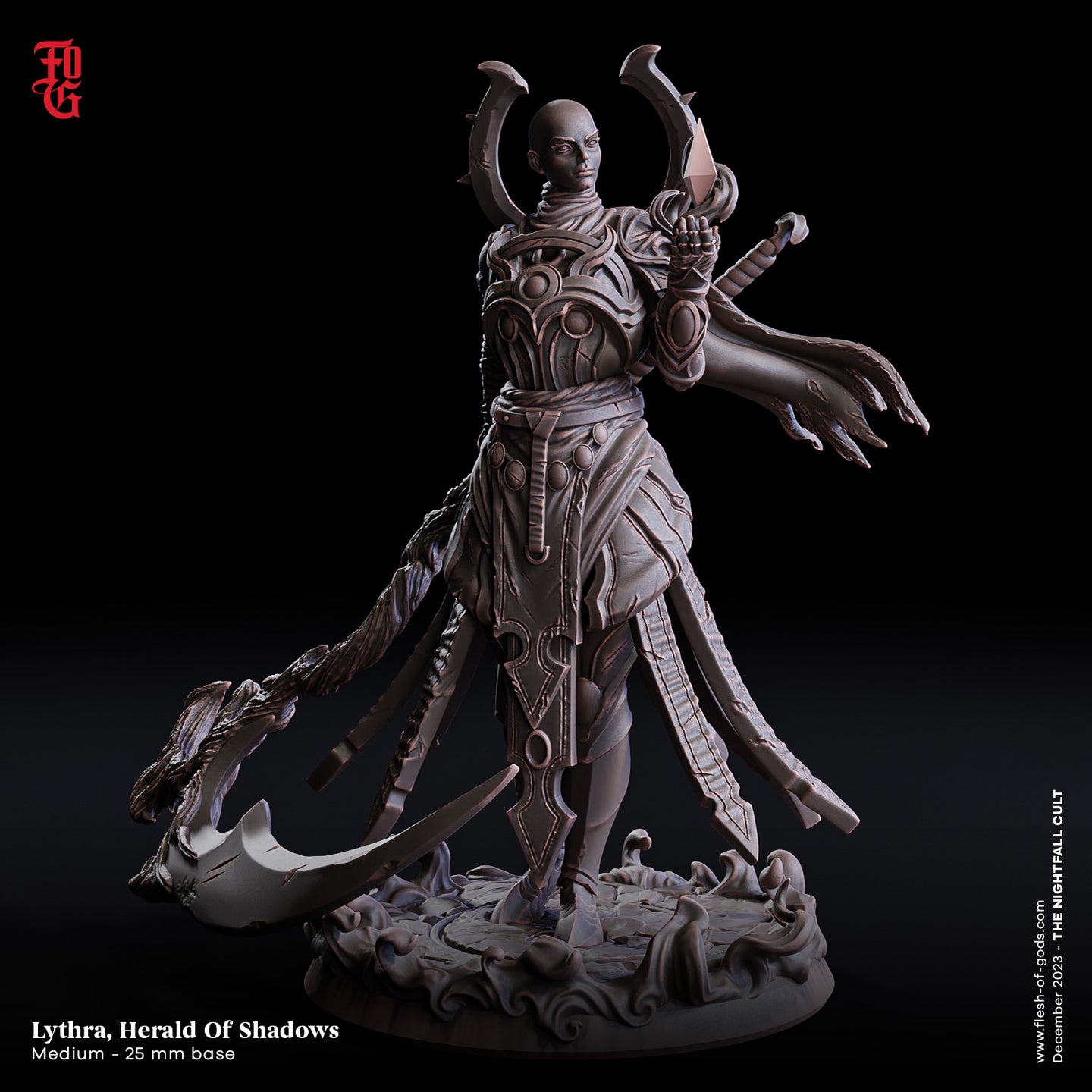 Lythra, Herald of Shadows - The Nightfall Cult - Flesh of the Gods - Wargaming D&D DnD