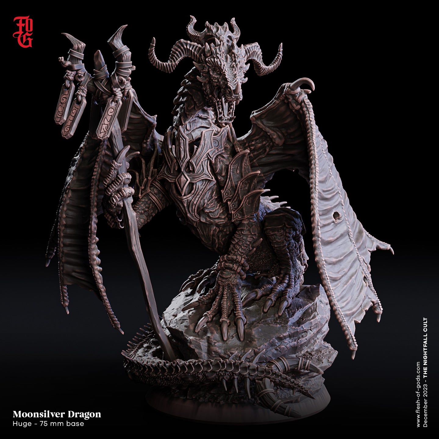 Moonsilver Dragon - The Nightfall Cult - Flesh of the Gods - Wargaming D&D DnD