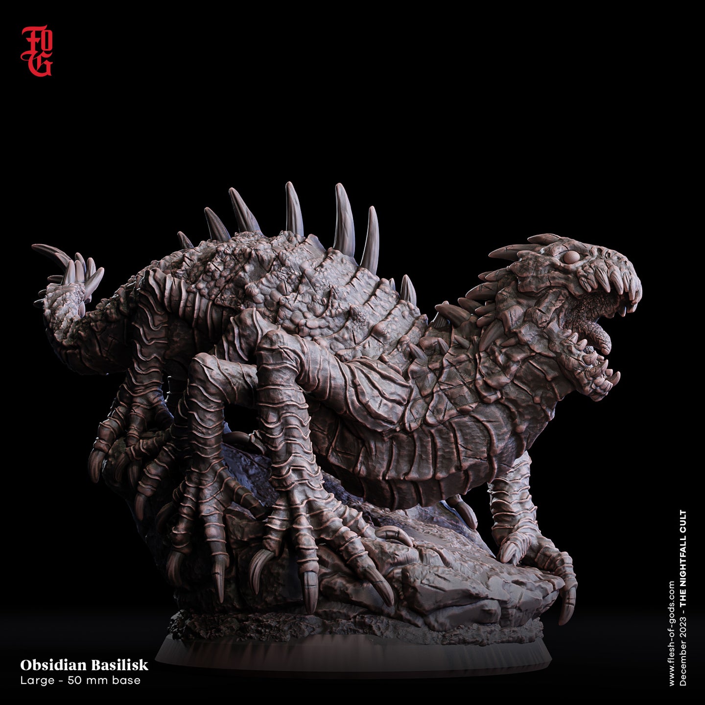Obsidian Basilisk - The Nightfall Cult - Flesh of the Gods - Wargaming D&D DnD