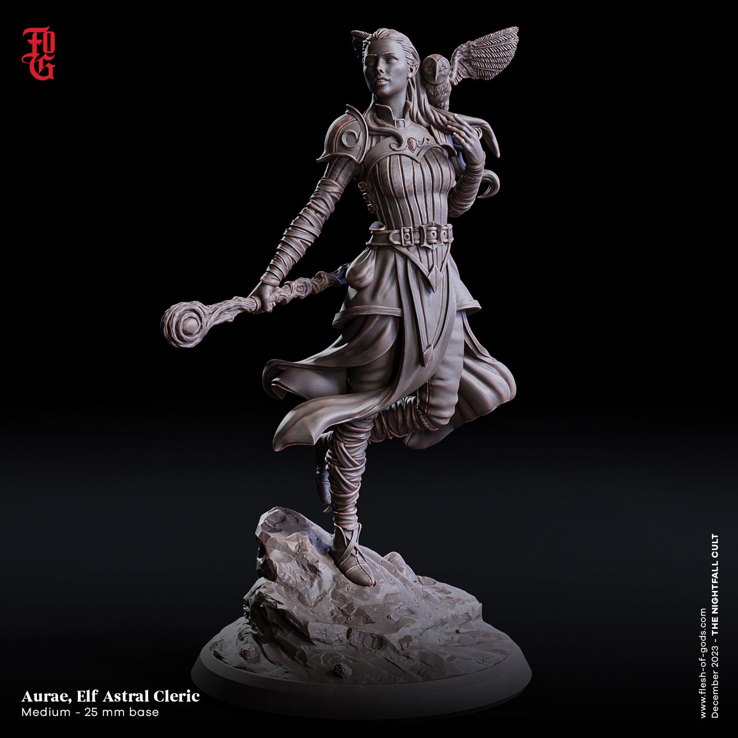 Aurae, Elf Astral Cleric - The Nightfall Cult - Flesh of the Gods - Wargaming D&D DnD