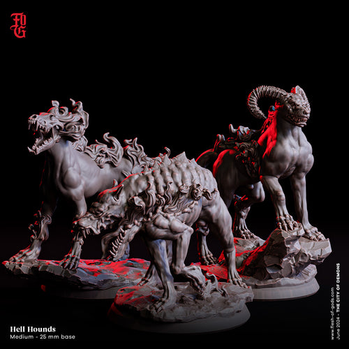 Hell Hounds - The City of Demons - Flesh of the Gods - Wargaming D&D DnD