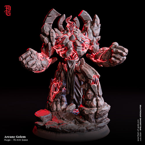 Arcane Golem - Spellbound Apocalypse - Flesh of the Gods - Wargaming D&D DnD