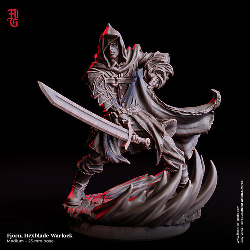 Fjorn, Hexblade Warlock - Spellbound Apocalypse - Flesh of the Gods - Wargaming D&D DnD