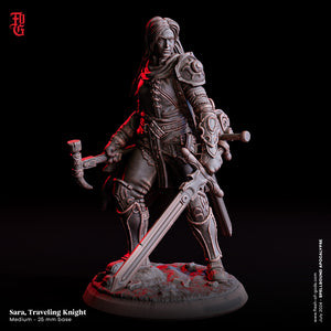 Sara, Traveling Knight - Spellbound Apocalypse - Flesh of the Gods - Wargaming D&D DnD