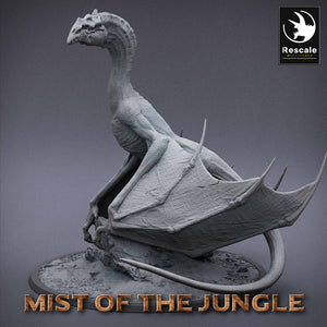 Feral Prehistoric Wyvern - Stare - Mist of the Jungle -Rescale Miniatures - Wargaming D&D DnD