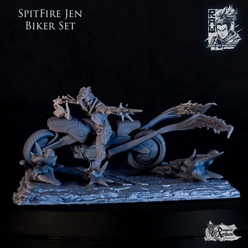 Biker Jen - Cyberpunk Biker - Ronin Arts Workshop, Wargaming, D&D, DnD, TRPG