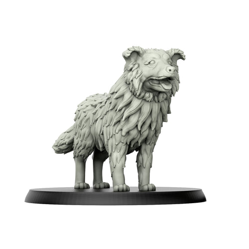 Border Collie - Dogs - 3D IP Studios - Terrain Wargaming D&D DnD 28mm 32mm 40mm 54mm 75mm 100mm 125mm