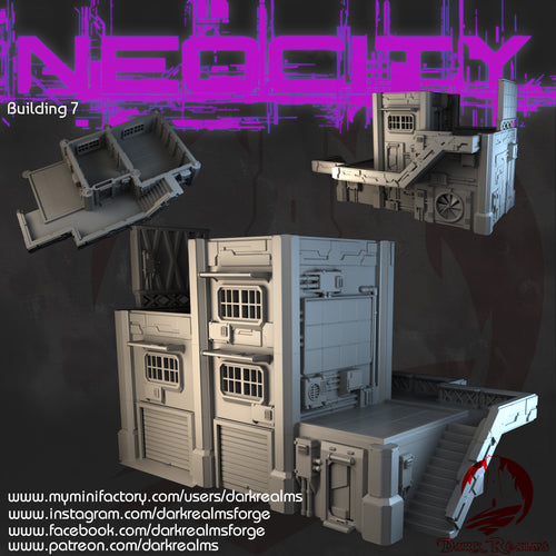 Building 7 - Neocity - Dark Realms Terrain Wargaming D&D DnD