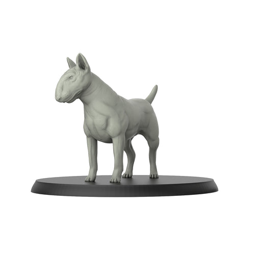 Bull Terrier - Dogs - 3D IP Studios - Terrain Wargaming D&D DnD 28mm 32mm 40mm 54mm 75mm 100mm 125mm
