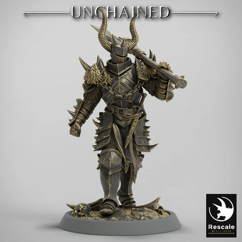 Olaf's Light Soldier with Great Axe - Walk - Unchained - Rescale Miniatures - Wargaming D&D DnD