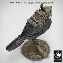 Load image into Gallery viewer, Perched Magpie - Saddled - The Tale of Archduke Mousin - Rescale Miniatures - Wargaming D&amp;D DnD