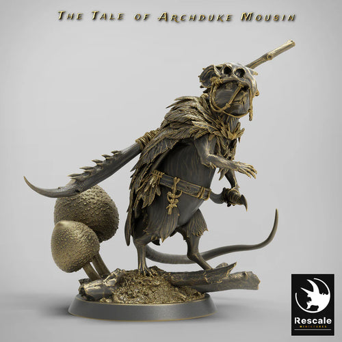 Mouse Shaman B - The Tale of Archduke Mousin - Rescale Miniatures - Wargaming D&D DnD
