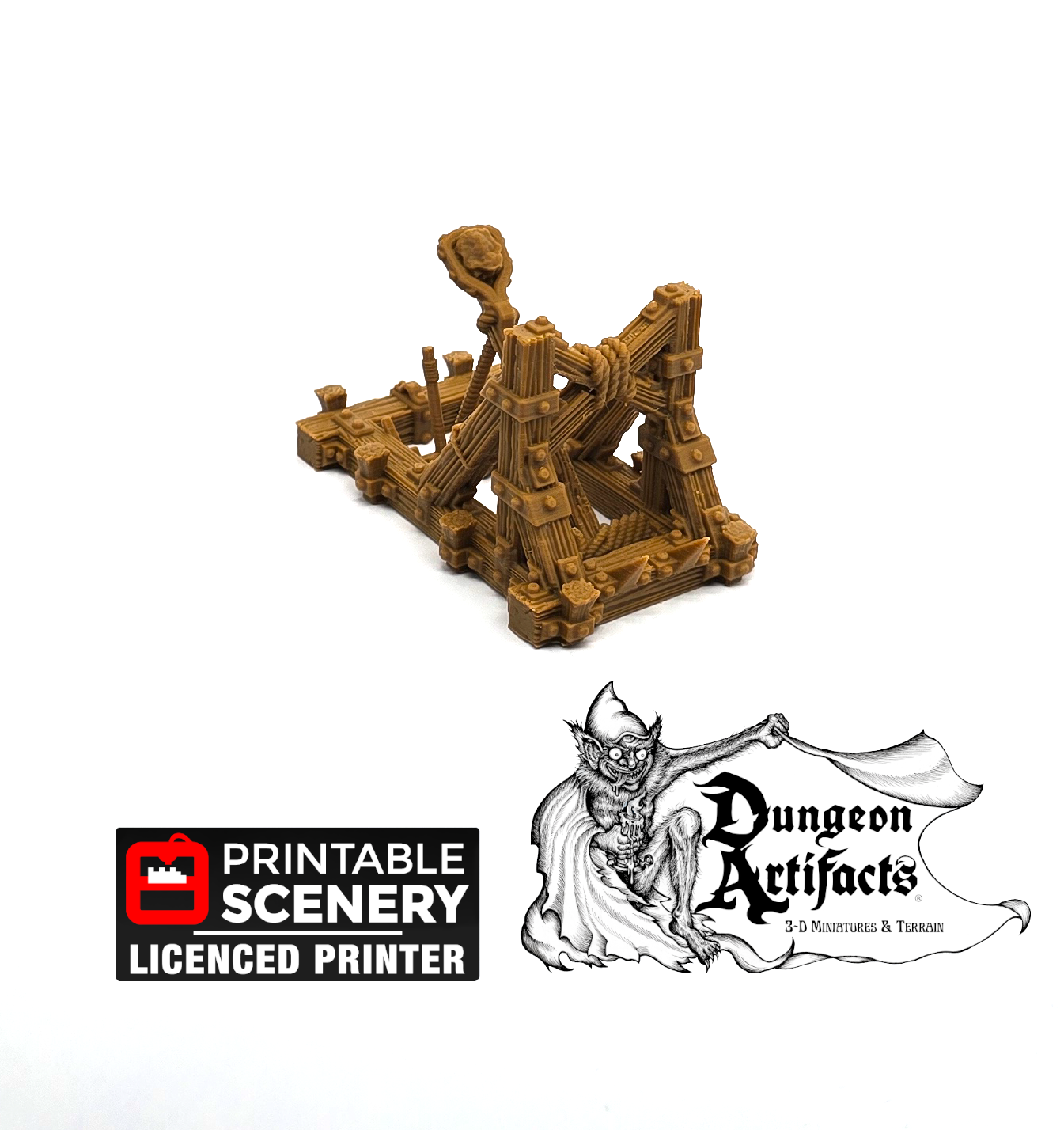 EnderToys 3D Printed Catapults - Tabletop RPG Scenery & Wargame Terrain For 28mm Miniatures, Set Of 3