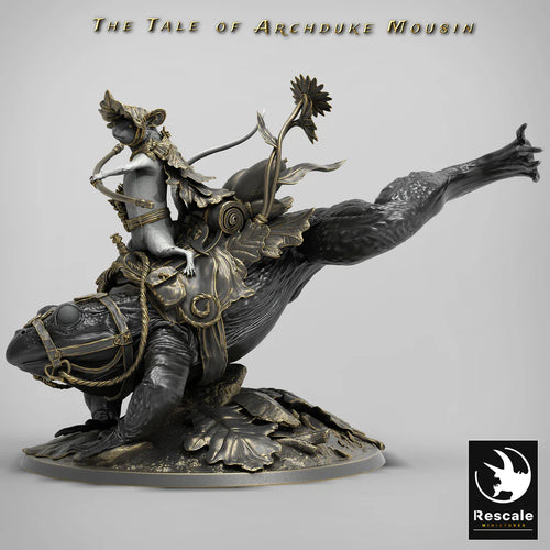 Landing Frog - Mounted - The Tale of Archduke Mousin - Rescale Miniatures - Wargaming D&D DnD
