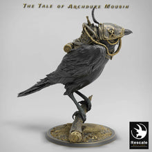 Load image into Gallery viewer, Perched Magpie - Saddled - The Tale of Archduke Mousin - Rescale Miniatures - Wargaming D&amp;D DnD