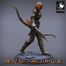 Load image into Gallery viewer, Amazon Light Soldier Archer Squadron - Mist of the Jungle - Rescale Miniatures - Wargaming D&amp;D DnD
