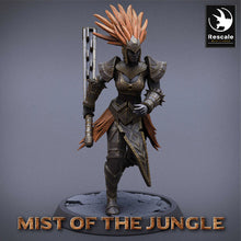 Load image into Gallery viewer, Amazon Heavy Soldier With Mace - Run - Mist of the Jungle - Rescale Miniatures - Wargaming D&amp;D DnD