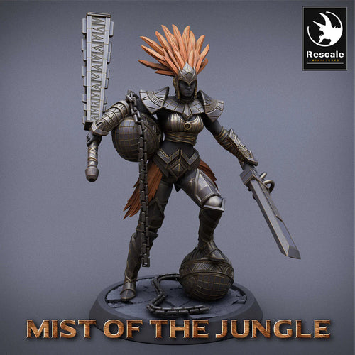Amazon Heavy Soldier Weapon Master - Mist of the Jungle - Rescale Miniatures - Wargaming D&D DnD