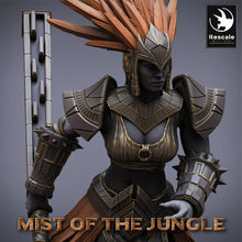 Load image into Gallery viewer, Amazon Heavy Soldier With Mace - Run - Mist of the Jungle - Rescale Miniatures - Wargaming D&amp;D DnD