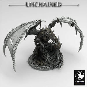 Armored Unchained Dragon - Unchained - Rescale Miniatures - Wargaming D&D DnD