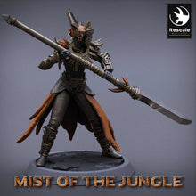 Load image into Gallery viewer, Amazon Light Soldier With Spear - Stance - Mist of the Jungle - Rescale Miniatures - Wargaming D&amp;D DnD